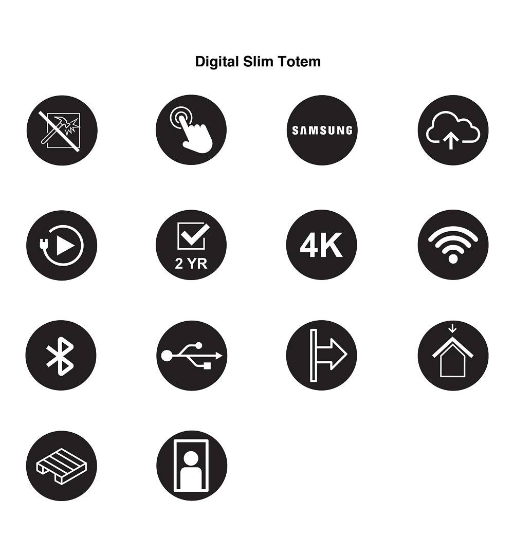 Digitale Infostele Slim mit Samsung-Bildschirm - Weitere Informationen 