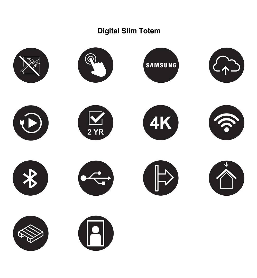 Digitale Infostele Slim mit 50 Zoll Samsung-Bildschirm - Weitere Informationen 