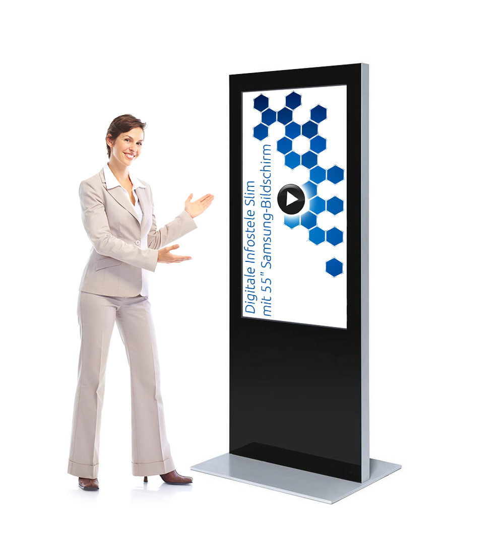 Digitale Infostele Slim mit Samsung-Bildschirm - Live 01 55