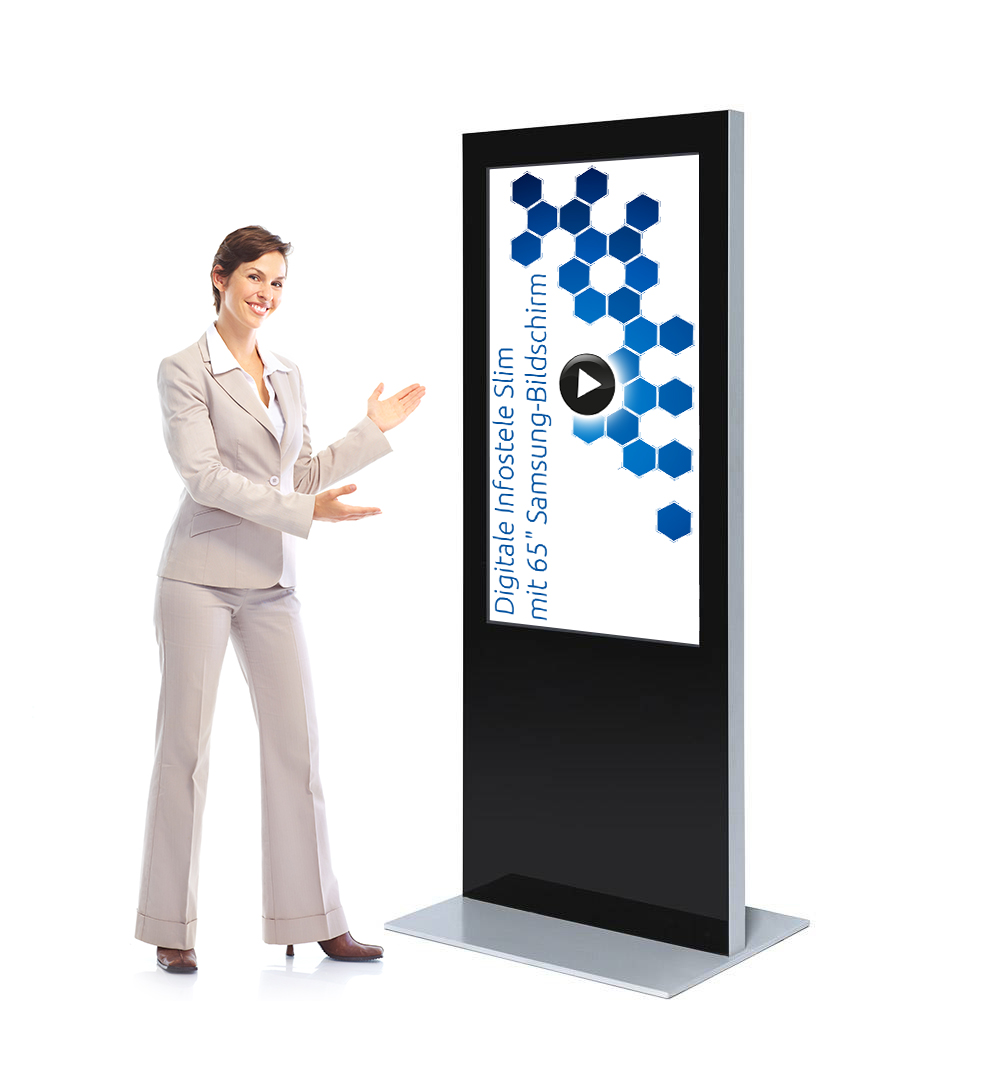 Digitale Infostele Slim mit Samsung-Bildschirm - Live 01 65