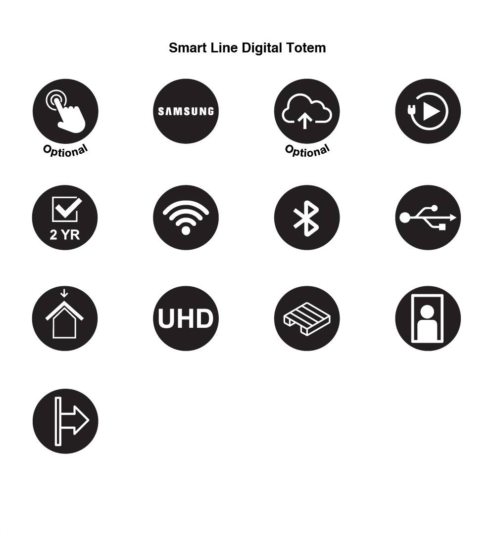 Digitale Infostele Smart Line mit Samsung Bildschirm - Vorteile auf einen Blick