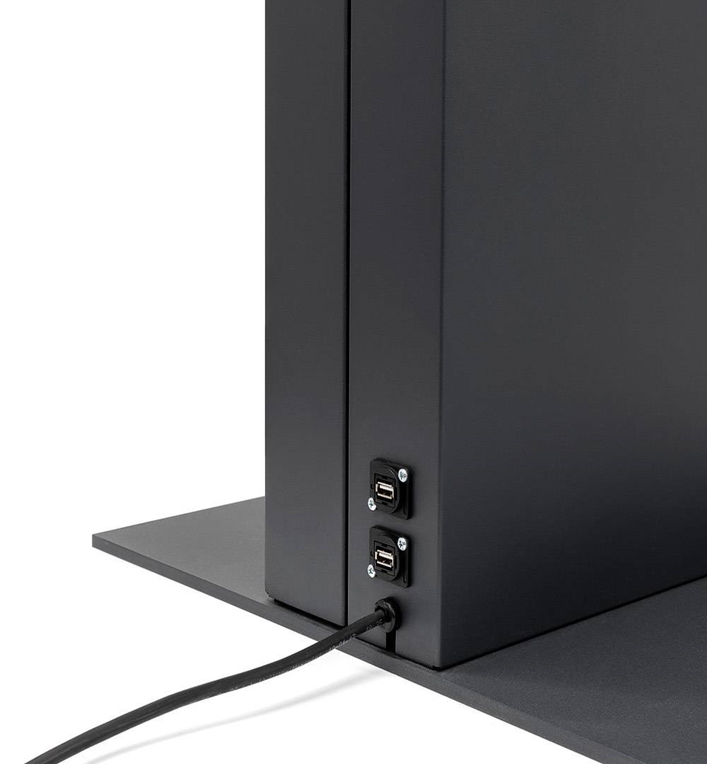 Digitale Smart Line Infostele doppelseitig mit Samsung-Bildschirm Schwarz - Elektronische Anschlüsse und Stromverbindung