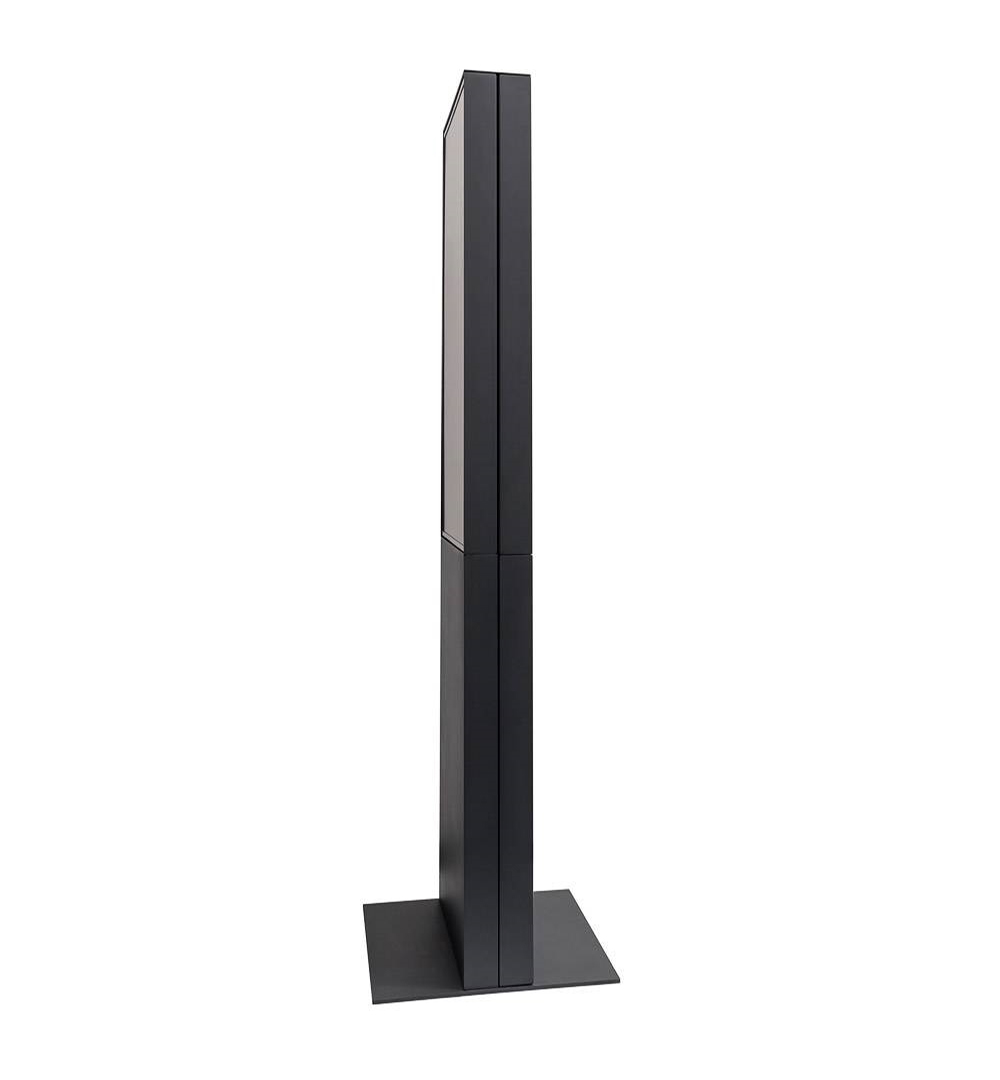 Digitale Smart Line Infostele doppelseitig mit Samsung-Bildschirm Schwarz - Profilansicht