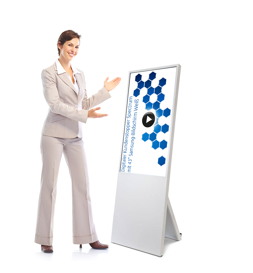 Digitaler Kundenstopper Spectrum mit 43