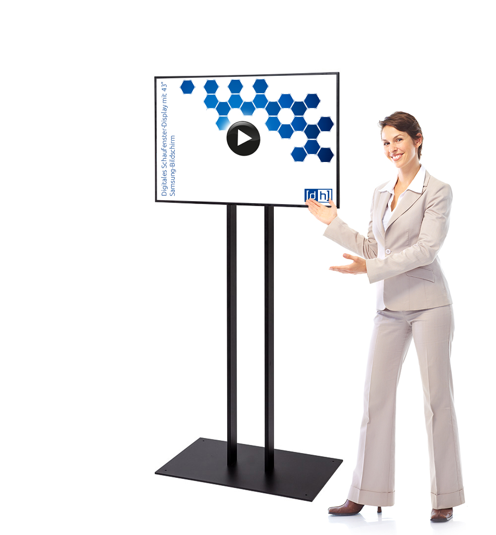 Digitales Schaufenster-Display mit Samsung-Bildschirm - 43 Zoll Bildschirm