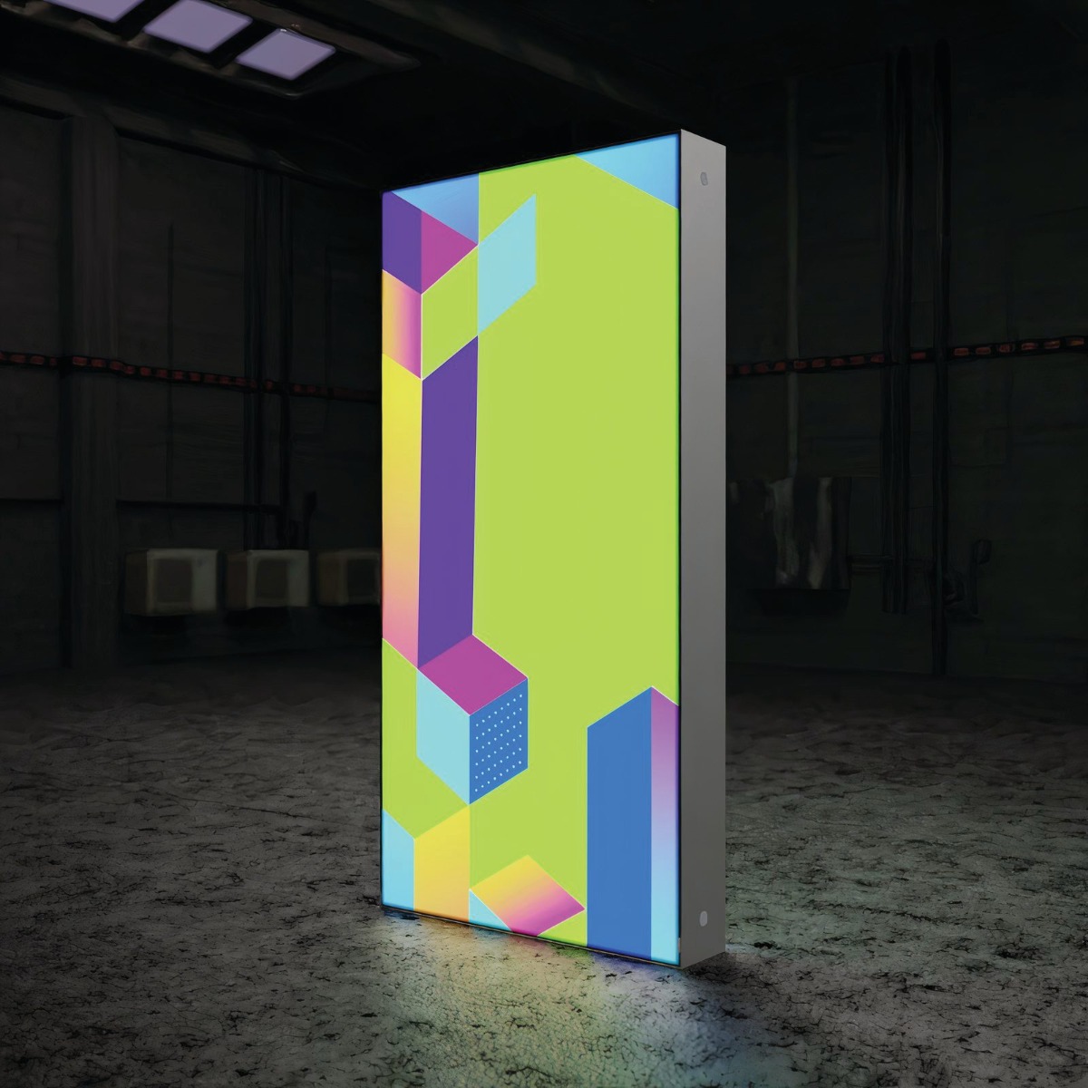 PIXLIP EXPO LIGHTBOX Breite 300 cm - Stehend ohne Füße abgedunkelt