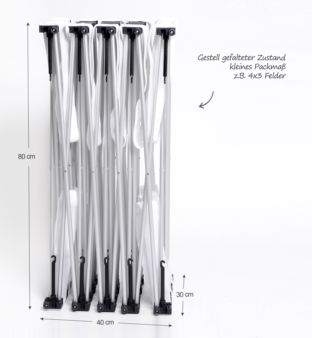 Messeset 107 - Textil Faltdisplay Cologne Gestell kleines Packmaß