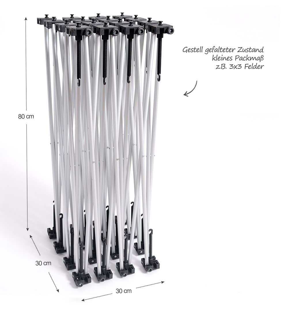 Messeset 301 - Faltdisplay London Gestell kleines Packmaß