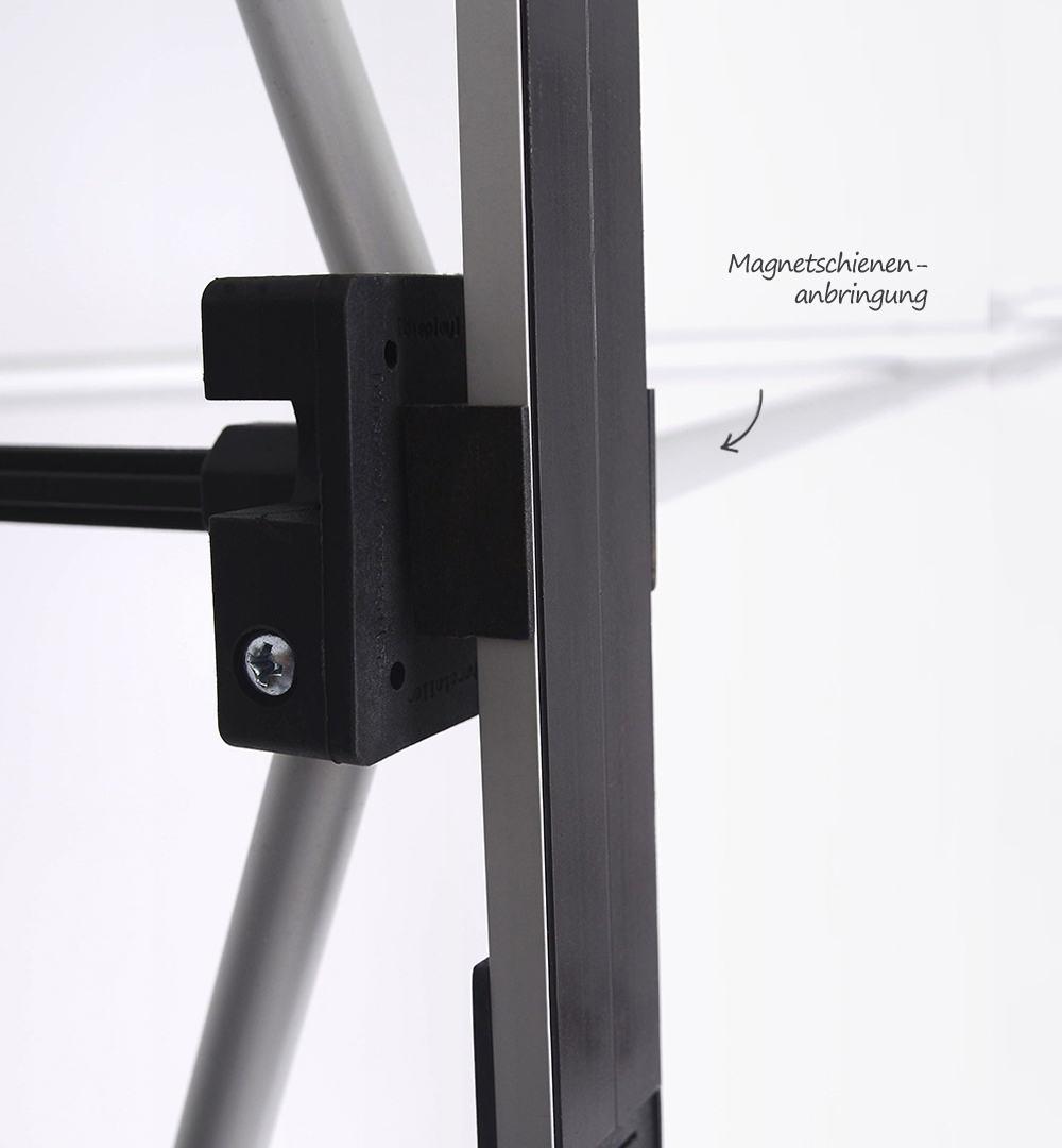 Mobiler Messestand U4 Form - Faltdisplay London PREMIUM Magnetschienenanbringung