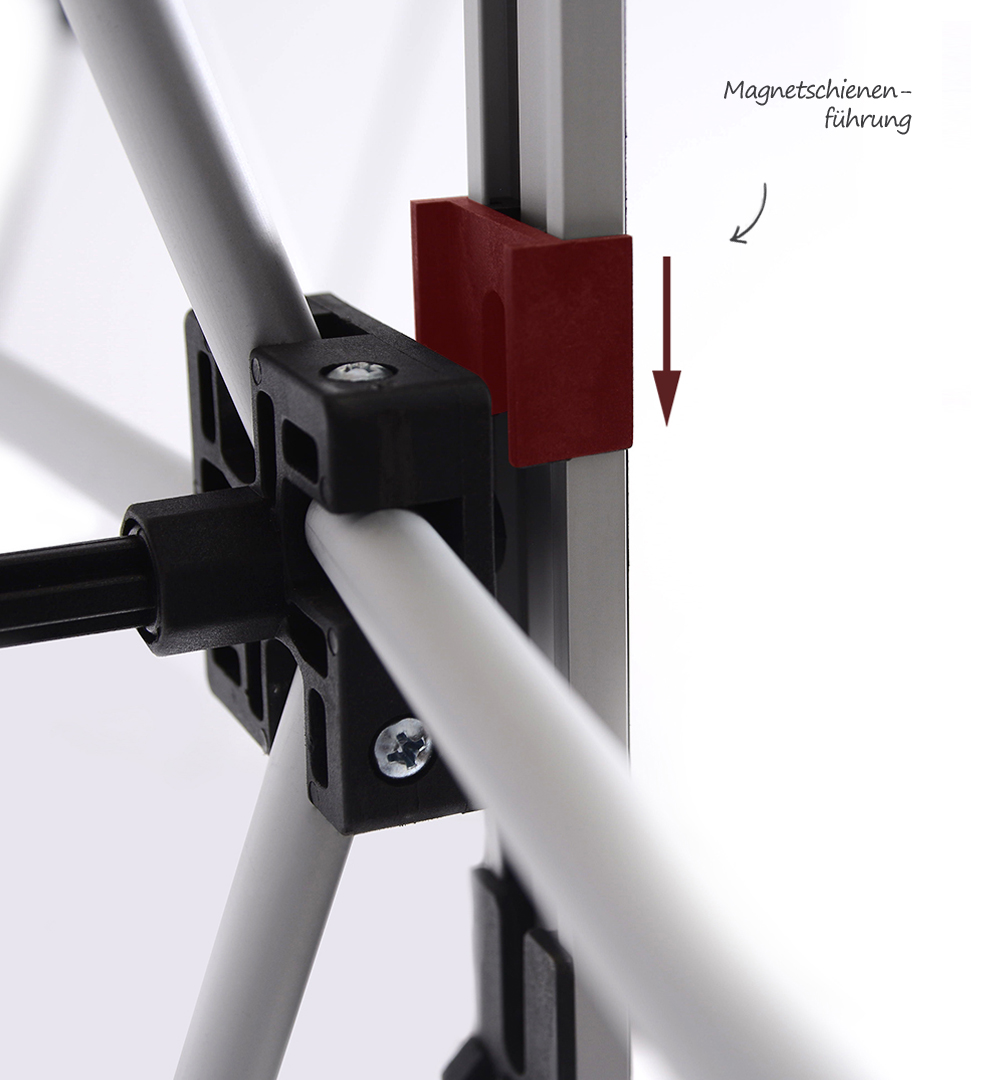 Mobiler Messestand - Faltdisplay London PREMIUM rollbare Magnetbahn