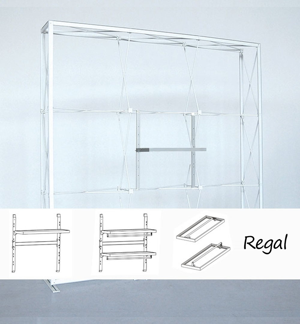 Faltdisplay Pop-Up MODULAR gerade - Regal