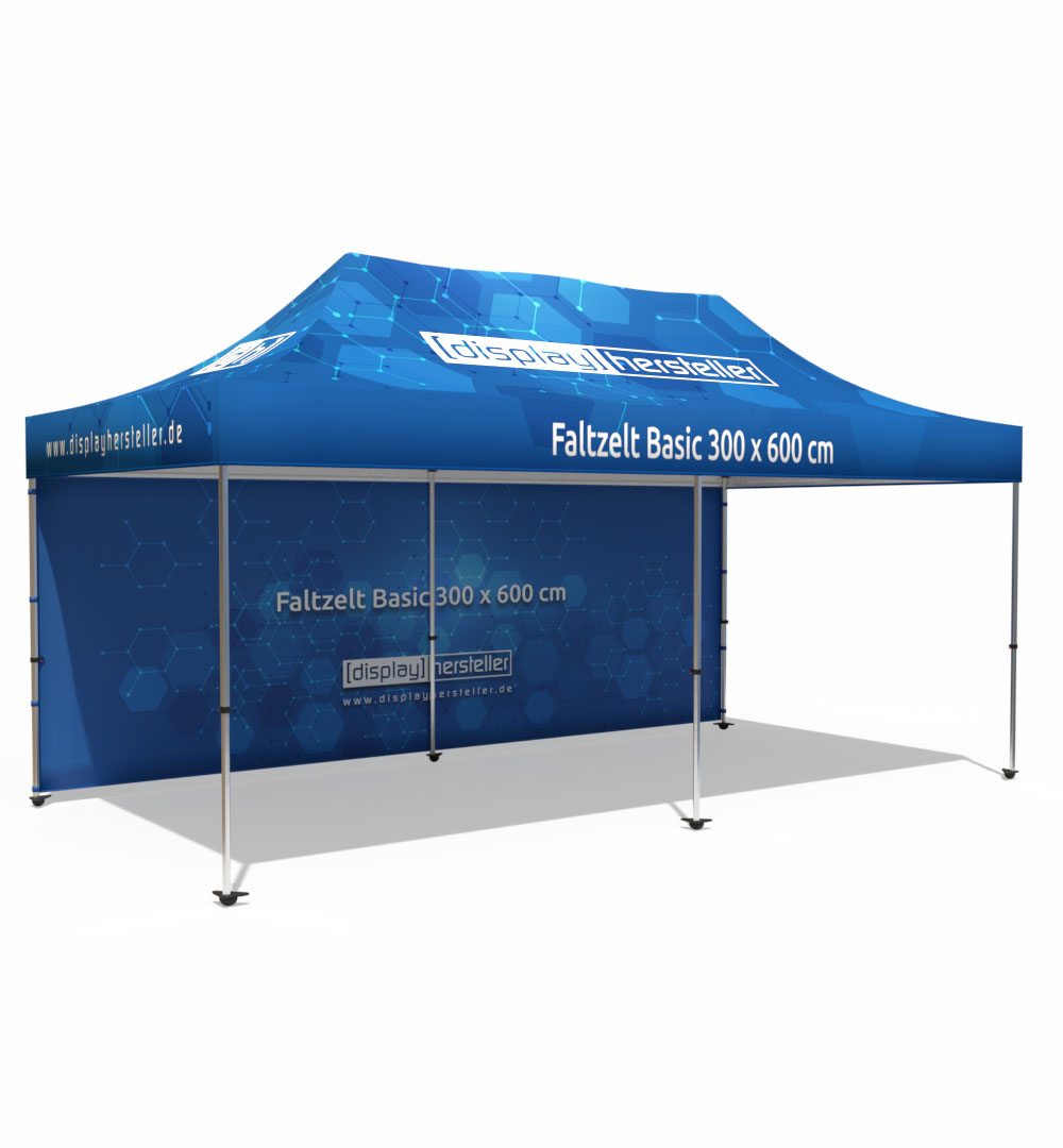 Faltzelt Basic 300 x 600 cm - Zeltseitenwand einseitig Faltzelt Basic 300 x 600 cm - Zeltseitenwand einseitig