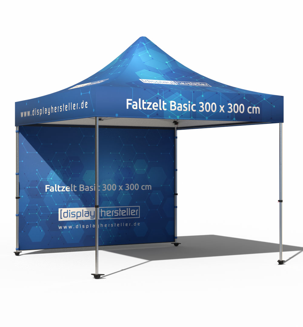 Faltzelt Basic 300 x 300 cm - mit Seitenteil Faltzelt Basic 300 x 300 cm - mit Seitenteil