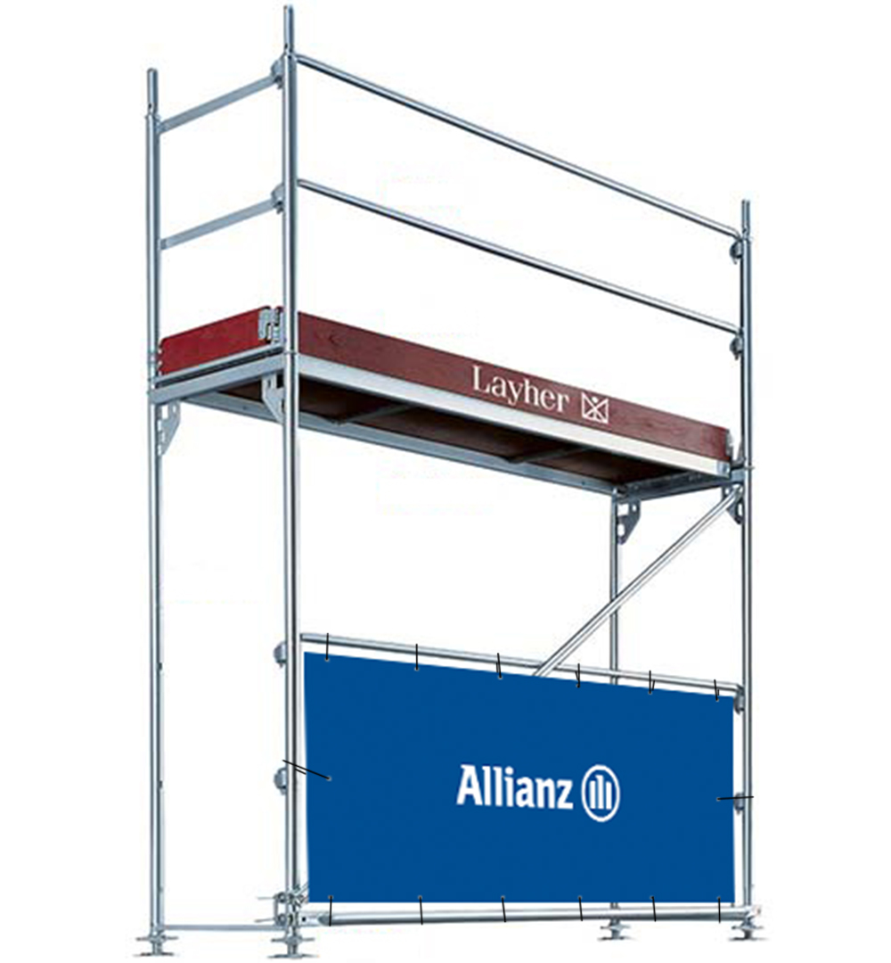 Gerüstbanner 200 x 100cm - Gerüstbanner - halbes Feld
