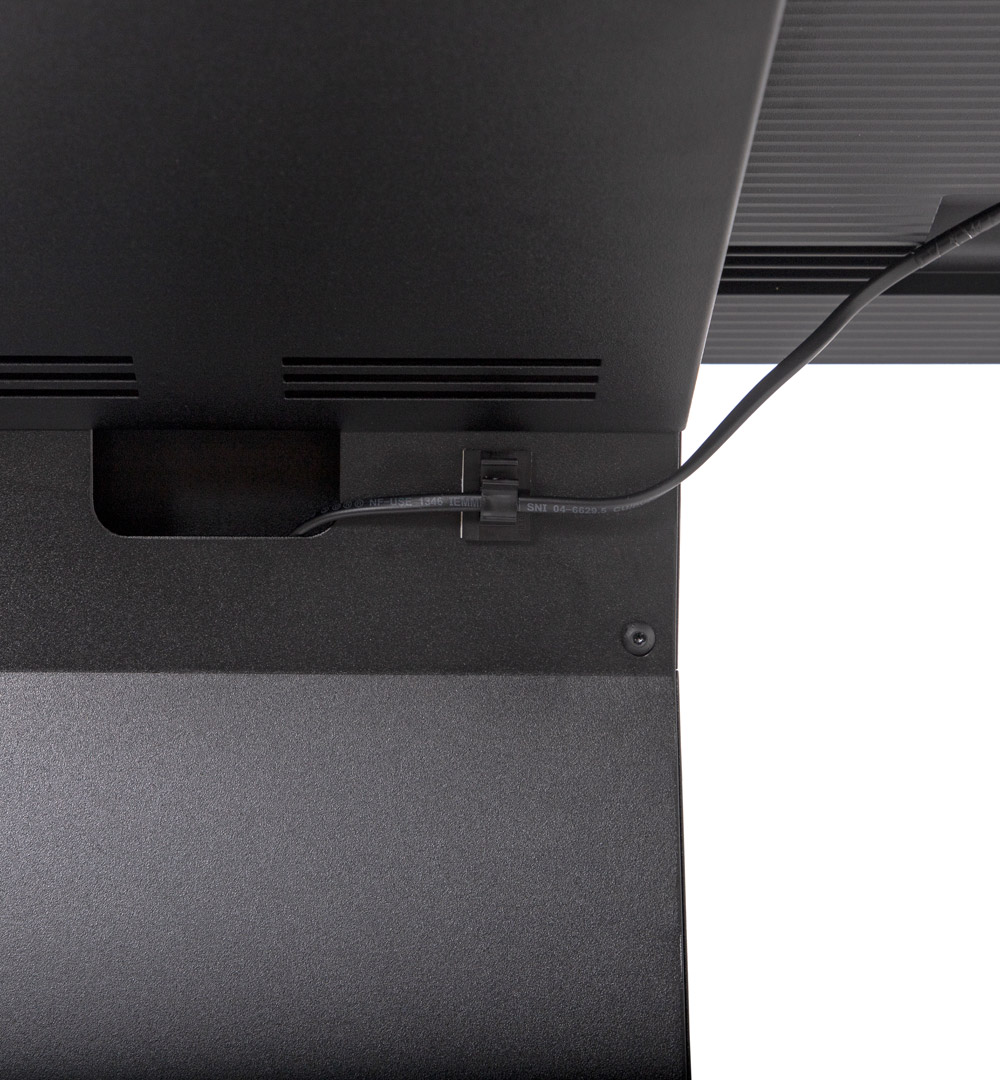 Infoterminal mit 32" Samsung-Bildschirm Schwarz - Verkabelung oben