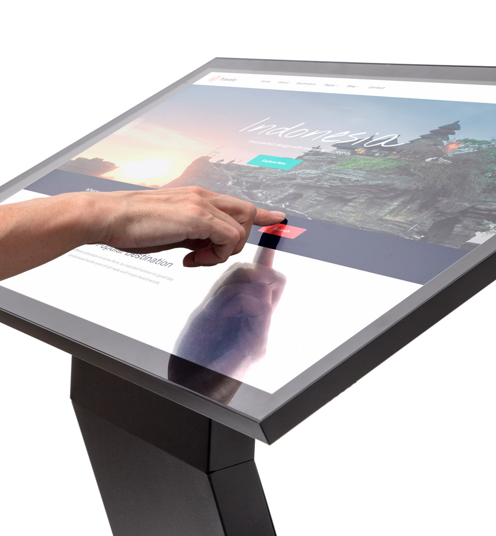 Infoterminal mit 32" Samsung-Bildschirm Schwarz - Touchscreen