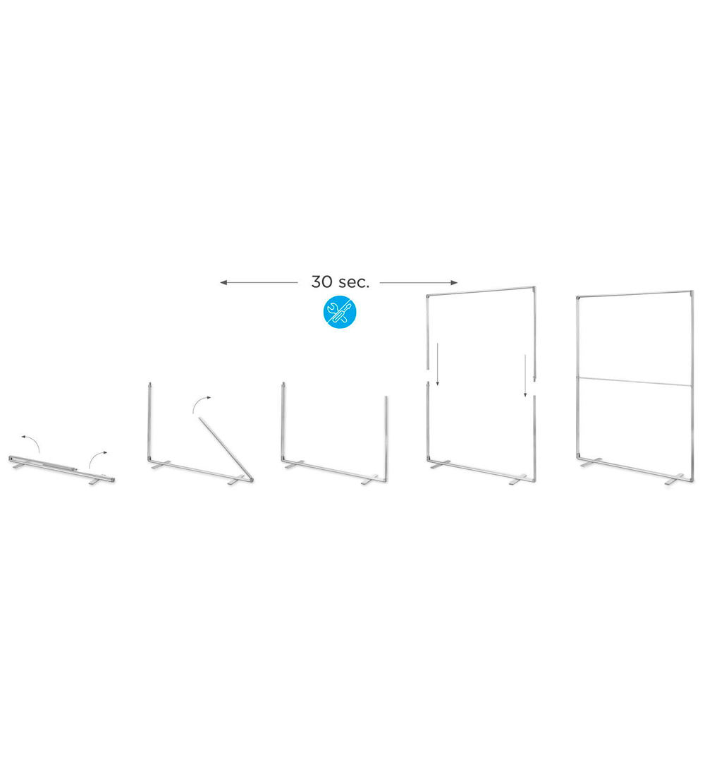 Kabine Multi-Frame Smart Höhe 200cm - Sekundenschneller Aufbau 