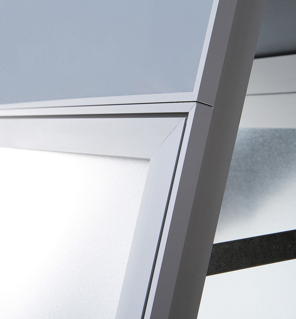 Kundenstopper Design DIN A1 - Profil Rahmen und Logoplatte