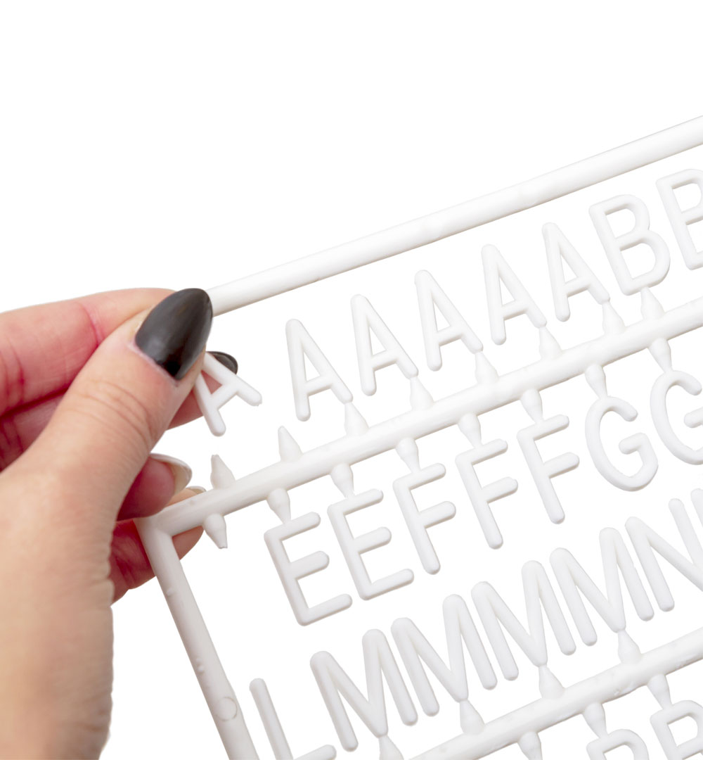 Letterboard Schwarz - Buchstaben Anwendung
