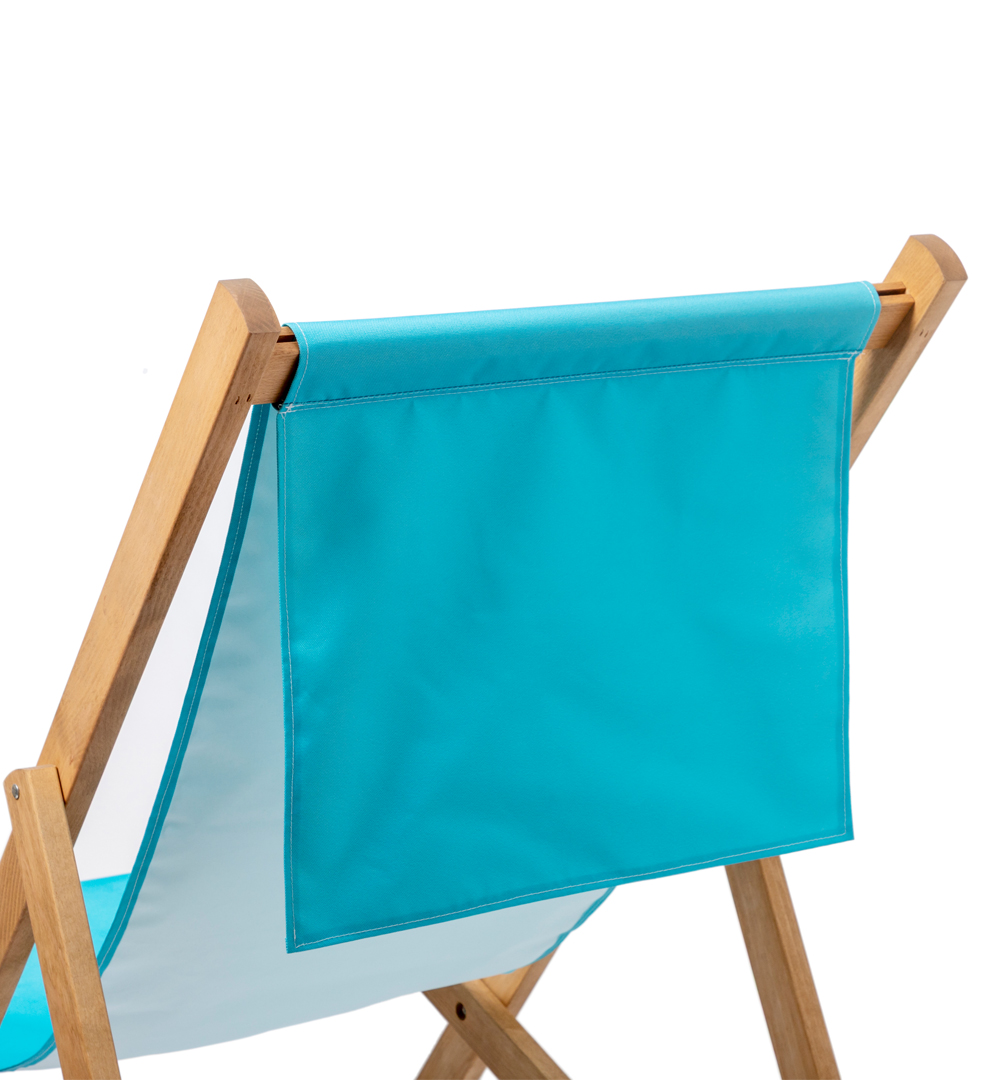 Liegestuhl - Logobanner im Detail