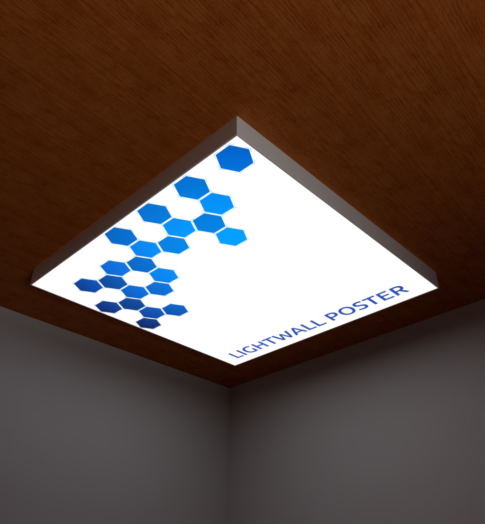 LED Lightwall Poster - Hängend montiert