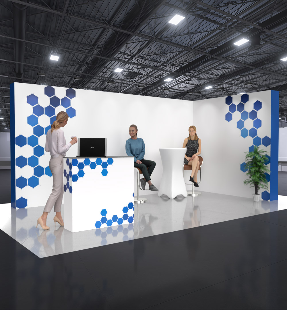 Messestand Faltdisplay Pop-Up Modular - Transporttrolley