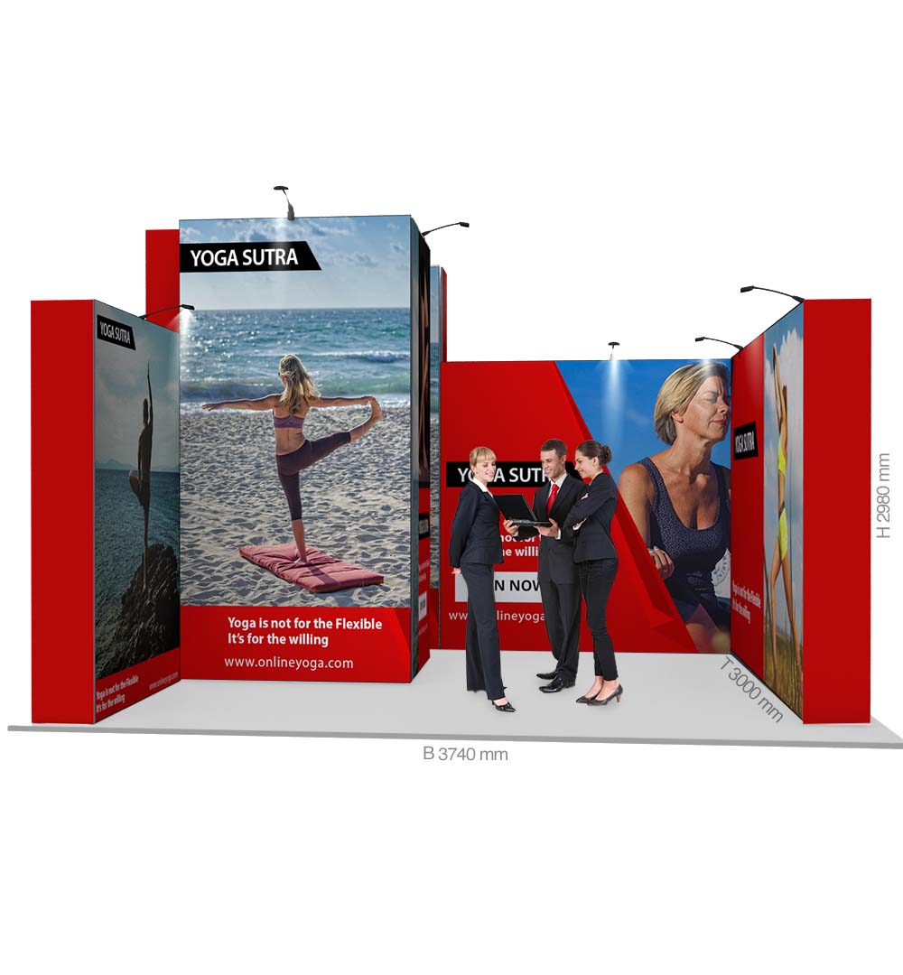 Messestand Faltdisplay Pop-Up MODULAR 113 - Abmessungen