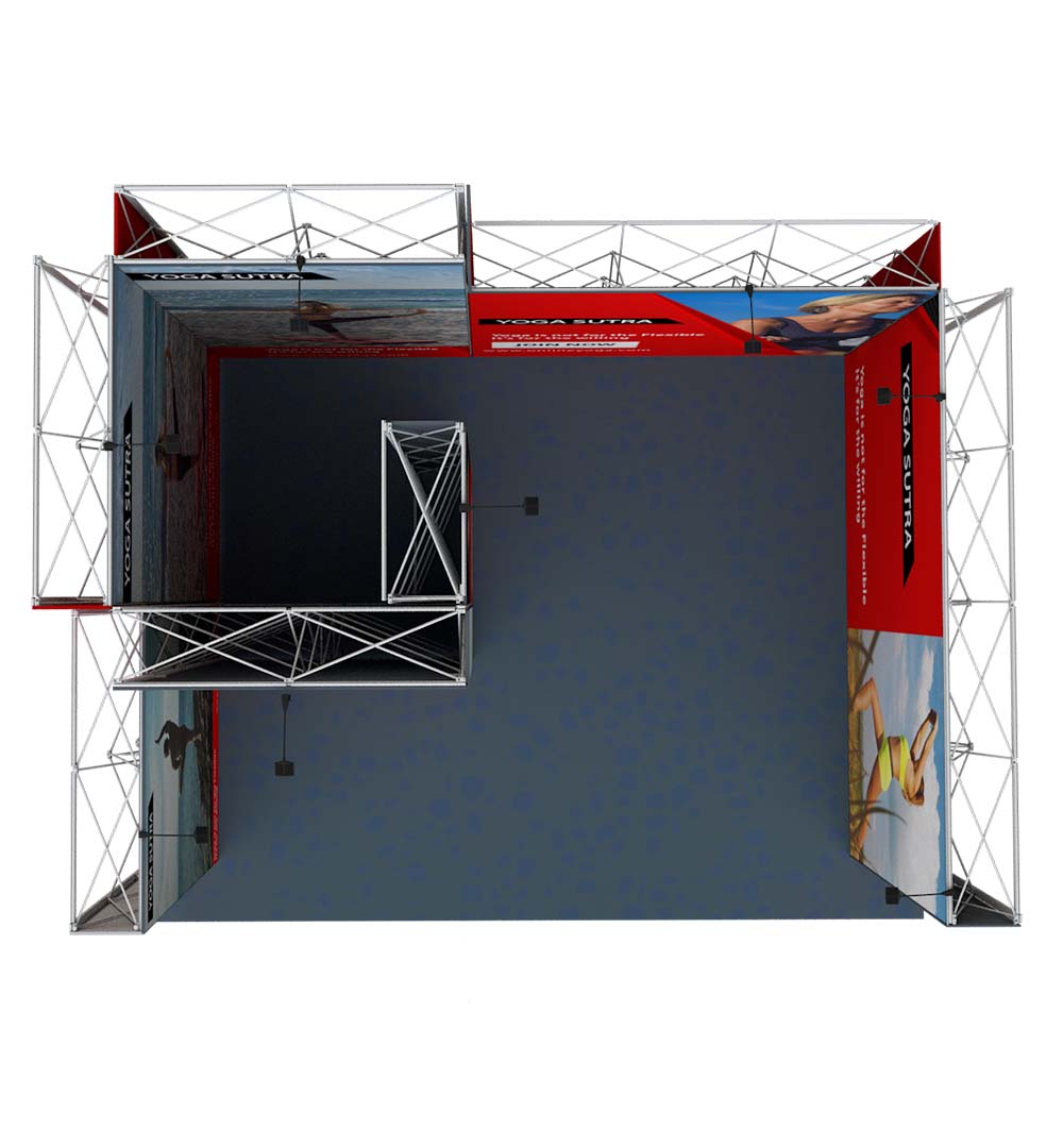 Messestand Faltdisplay Pop-Up MODULAR 113 - Draufsicht