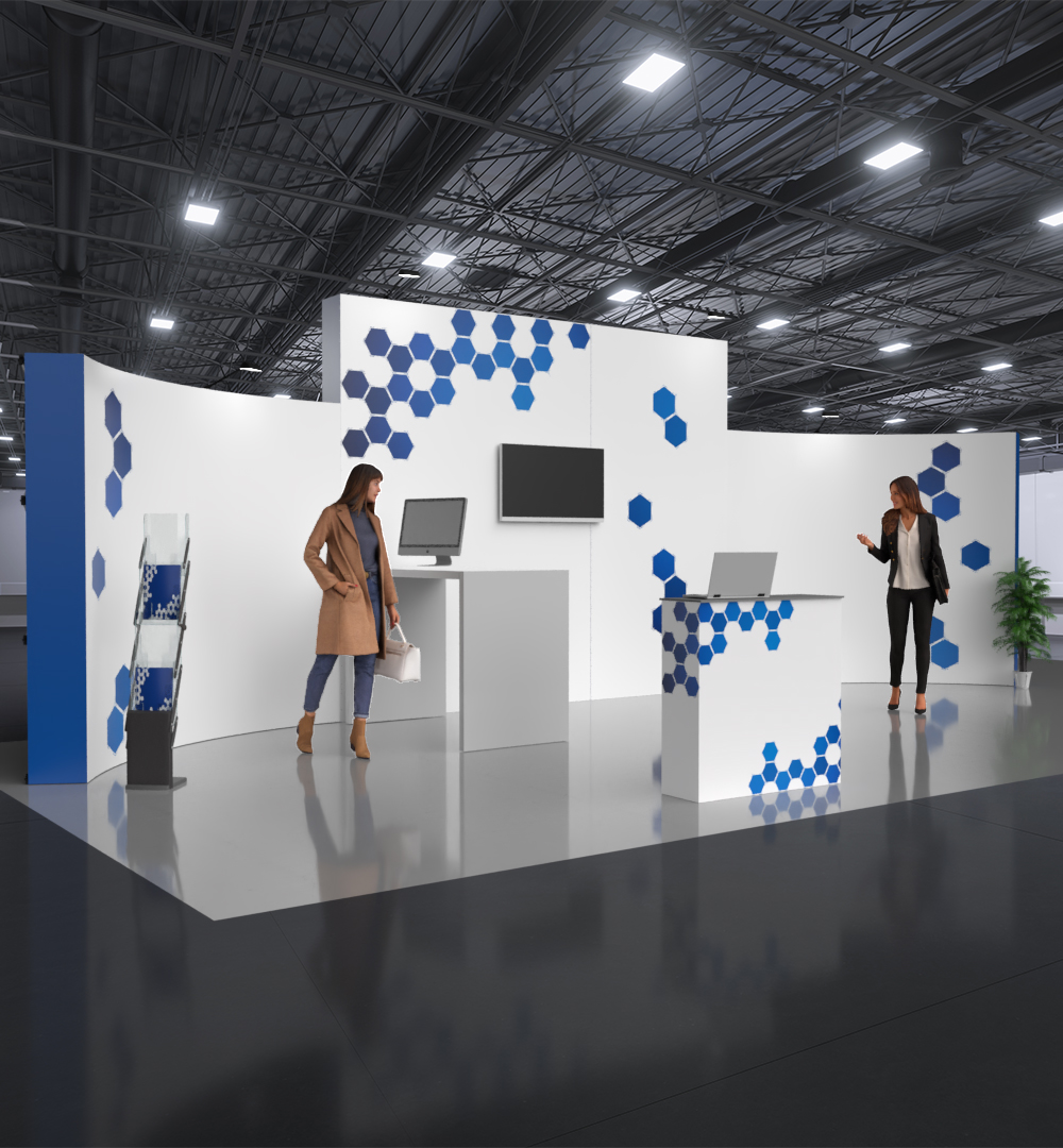 Messestand Faltdisplay Pop-Up MODULAR 115 - Abmessungen