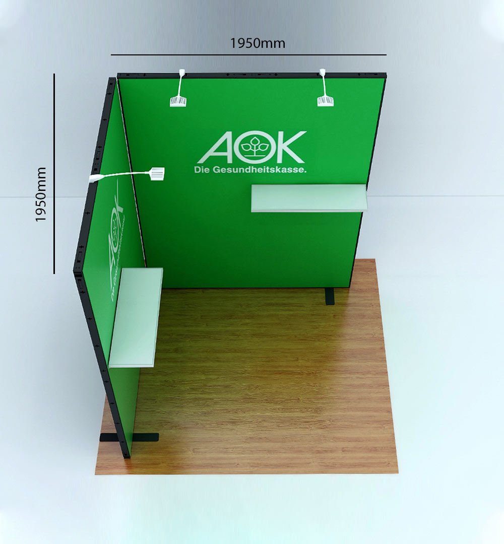 Messestand Multi-Frame L1 Form - Abmessungen