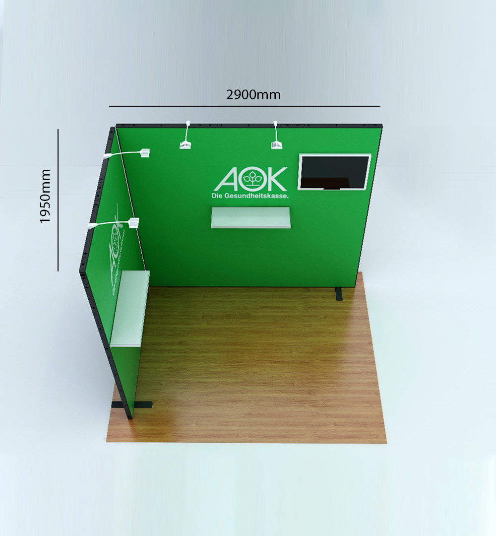 Messestand Multi-Frame L2 Form - Abmessungen