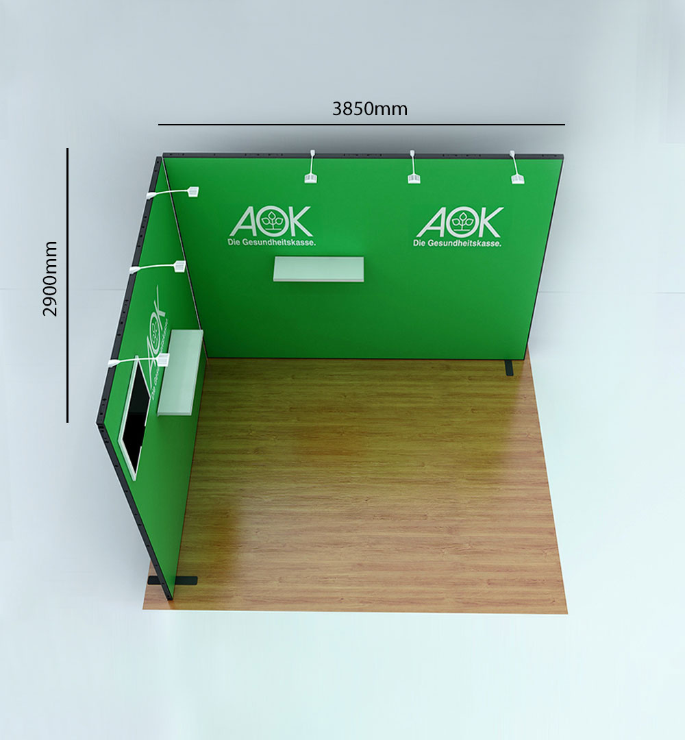 Messestand Multi-Frame L4 Form - Abmessungen