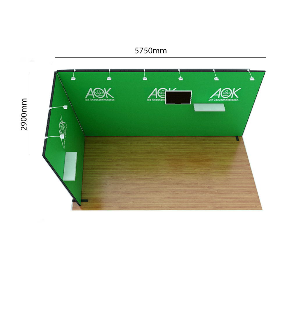 Messestand Multi-Frame L6 Form - Abmessungen