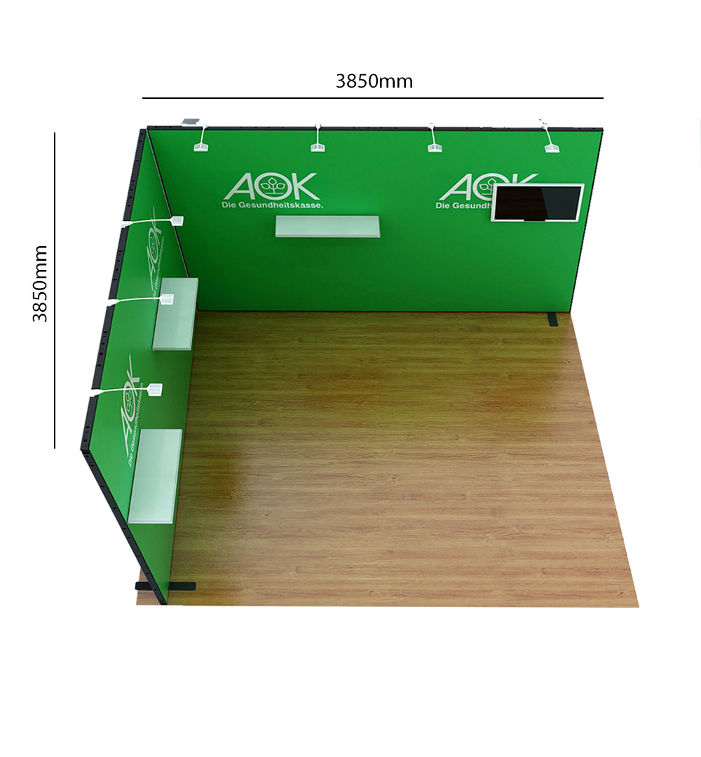 Messestand Multi-Frame L8 Form - Abmessungen