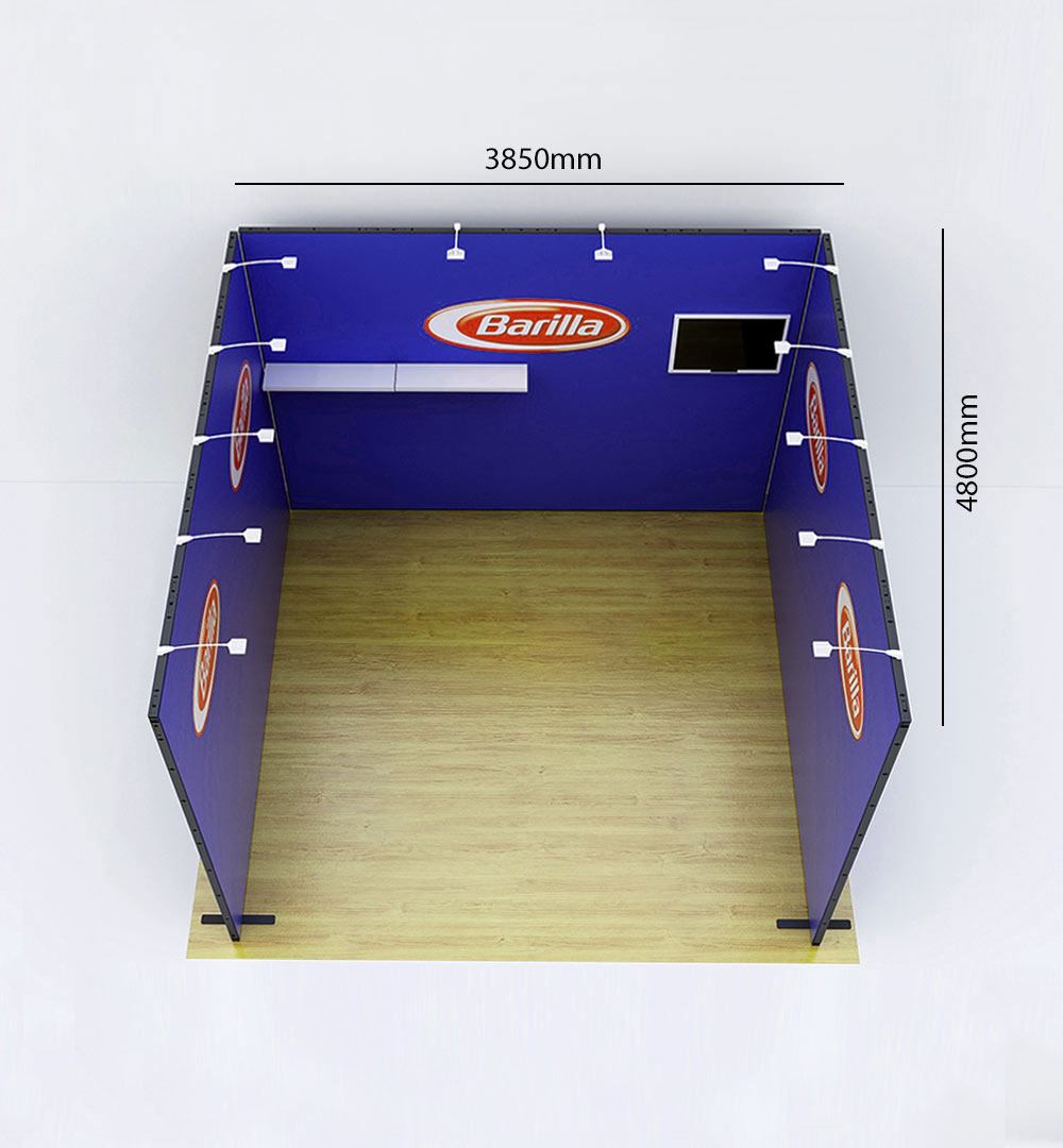 Messestand Multi-Frame U8 Form - Abmessungen