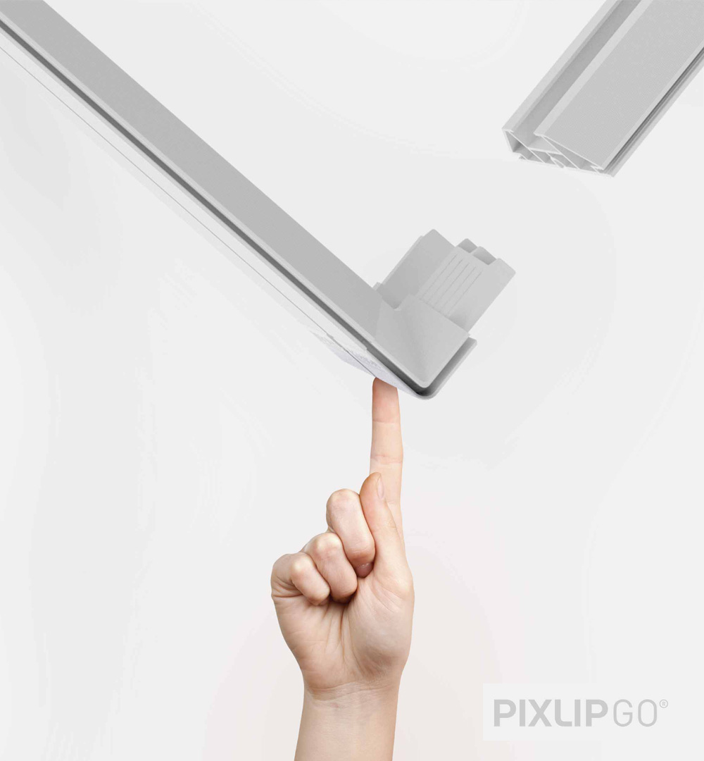 PIXLIP GO Lightbox - Profil ultraleicht,PIXLIP GO Lightbox - Textil mit Gummikeder,PIXLIP GO Lightbox - Ecke,PIXLIP GO Lightbox - Ecke,PIXLIP GO Lightbox - Profil Stützstange,PIXLIP GO Lightbox - Profil Stützstange,PIXLIP GO Lightbox - Profil mit LED,PIXL