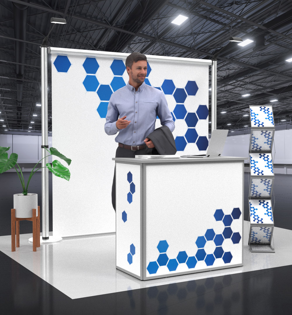 Messestand Roll Up Modular W1 Form - Live 2