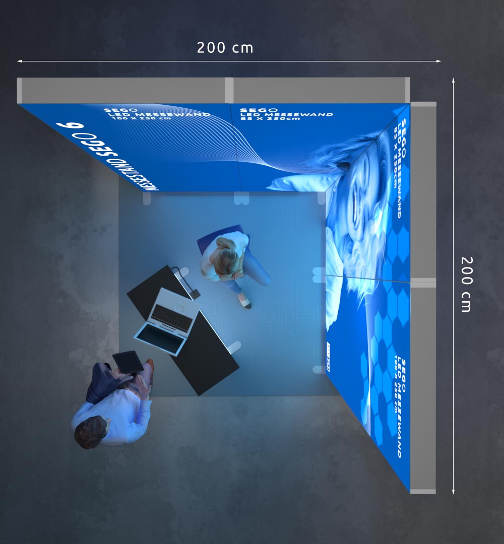 Messestand SEGO 6 - Sicht von oben Messestand SEGO 6 - Sicht von oben