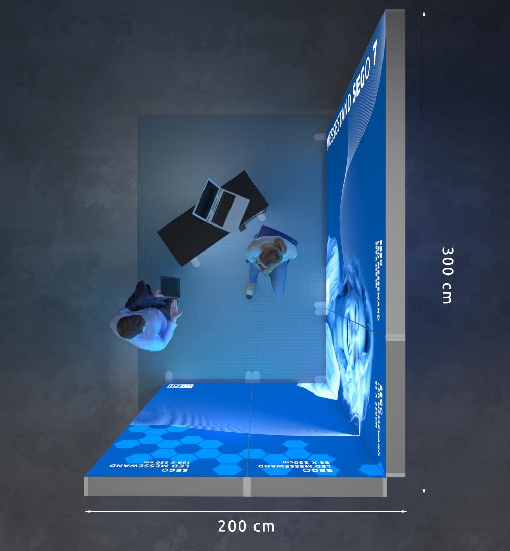 Messestand SEGO 7 - Sicht von oben