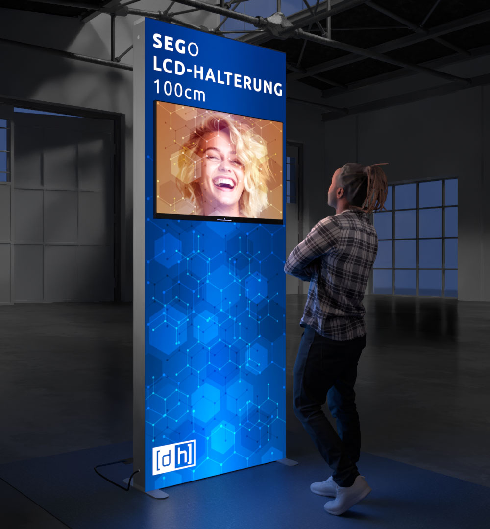 SEGO LED Messewand Breite 100cm - Monitorhalterung SEGO LED Messewand Breite 100cm - Monitorhalterung