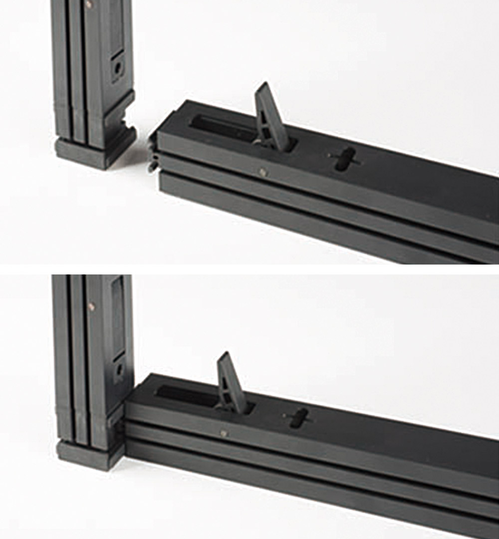 Messestand Klein Multi-Frame - Verbindung Steckprofil