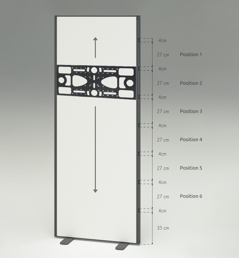 Messewand Multi-Frame Höhe 250cm - VESA Halterung
