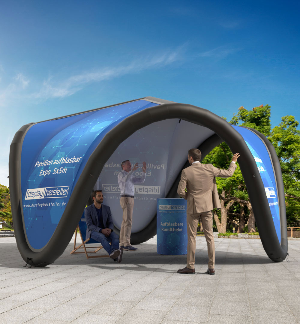 Aufblasbarer Pavillon Expo 5 x 5 m - Live 01