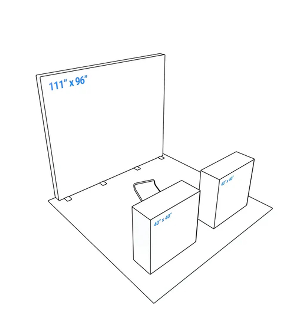 PIXLIP GO Kopf Messestand 3 x 4m - Skizze