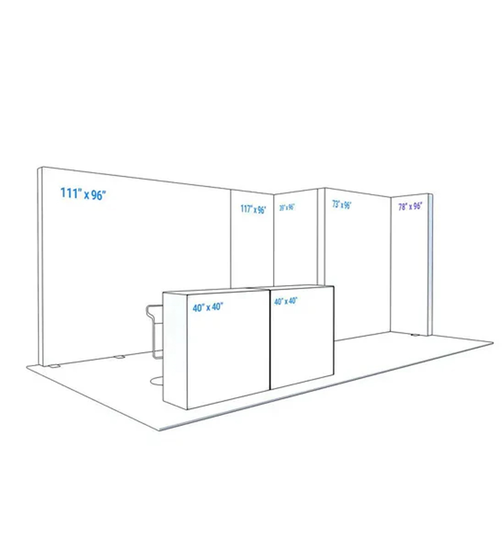 PIXLIP GO Kopf Messestand 6 x 3m - Skizze