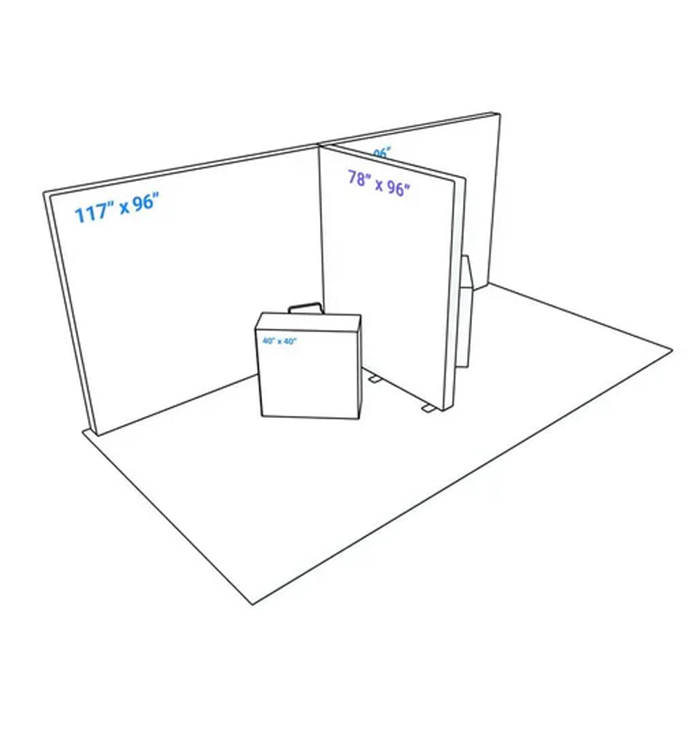 PIXLIP GO Kopf Messestand 6 x 4m - Skizze