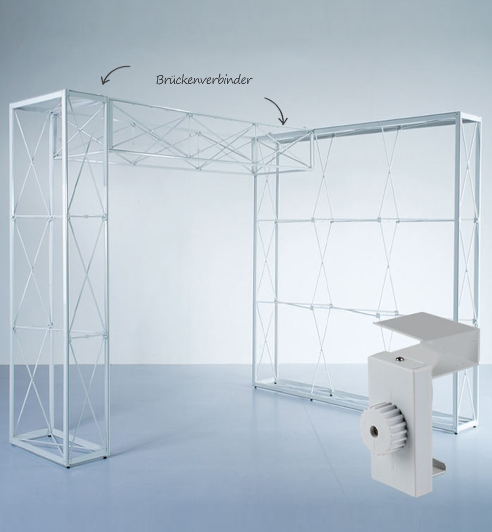 Faltdisplay Pop-Up MODULAR gerade - Verbinder Brücke