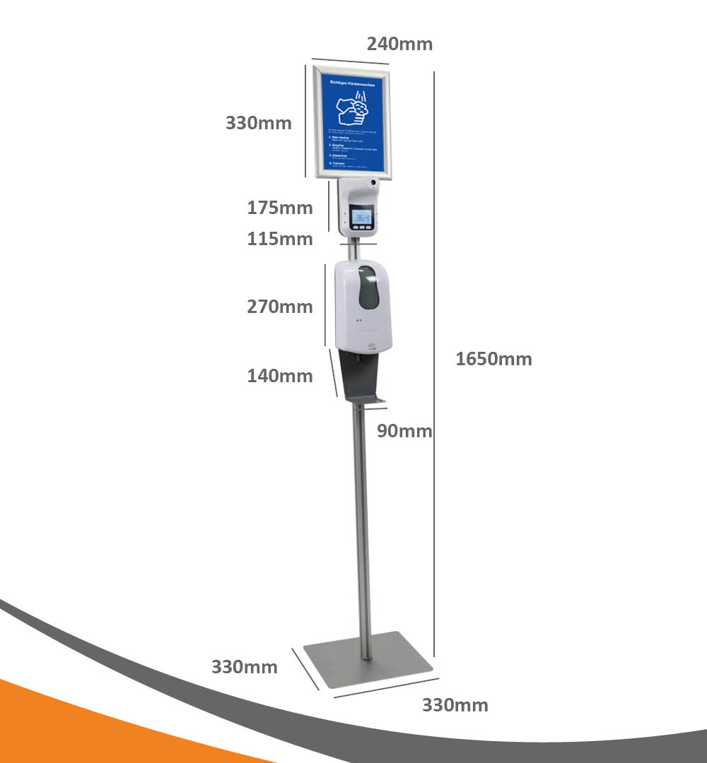 Desinfektionsständer Q Thermo mit Sensor