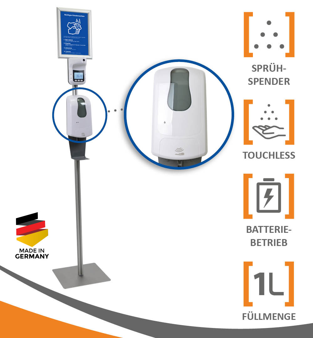 Desinfektionsständer Q Thermo mit Sensor