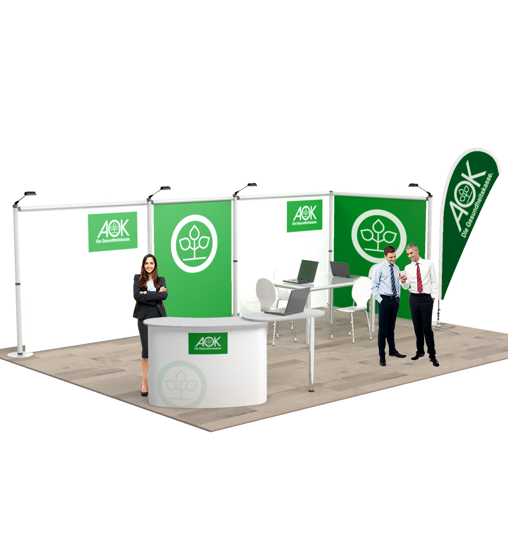 Messestand Roll-Up Modular L4 Form